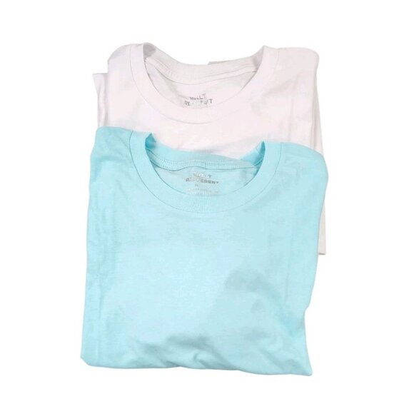 Built Different Crew Neck Shirt Size 3XL Tall 2 Shirts Aqua White Rtl $46 Soft - Picture 1 of 10